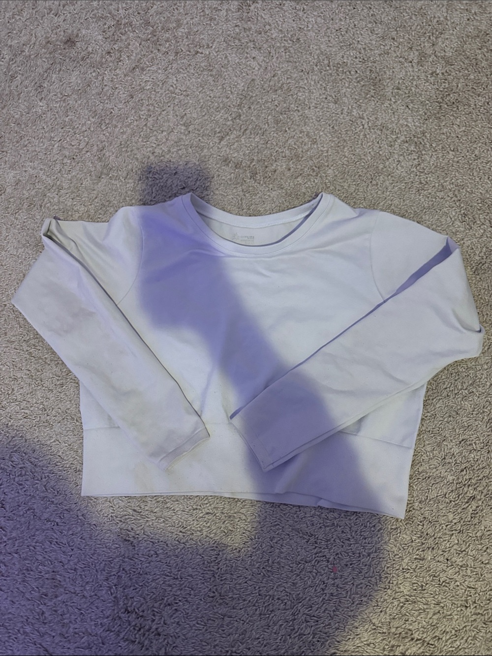 aerie White Cropped Sweatshirt